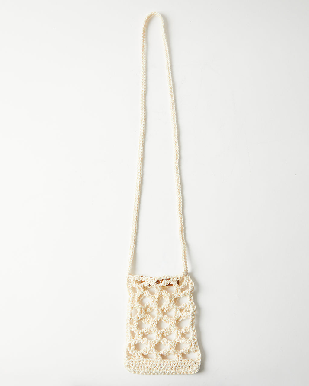 Crochet Phone Sling Organic Cotton Beige