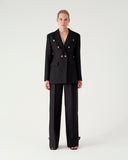 Arden Blazer Wool Silk Blend Black
