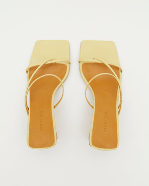 Harley Heeled Sandal 65mm Crinkle Butter Yellow