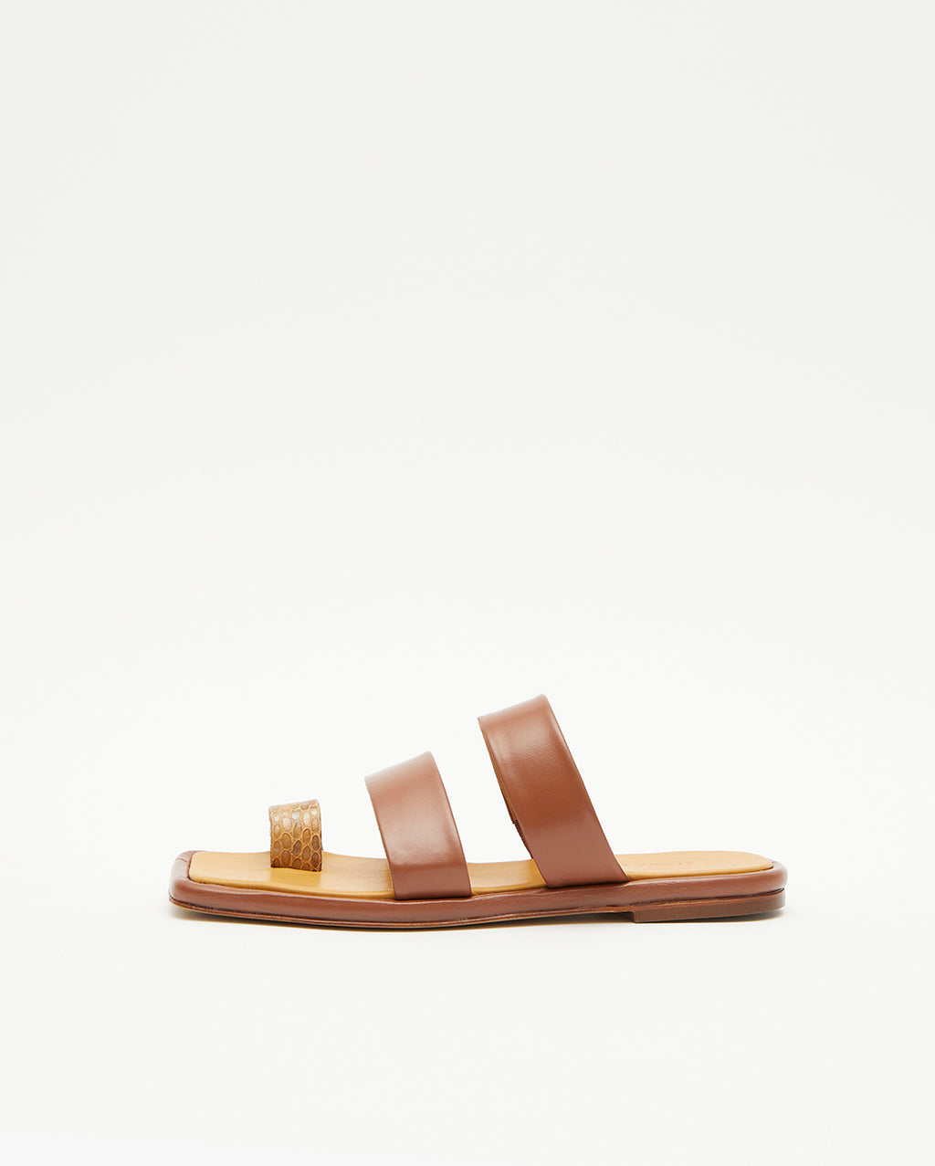 Larissa Flat Sandal 10mm Leather Brown