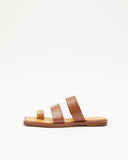 Larissa Flat Sandal 10mm Leather Brown