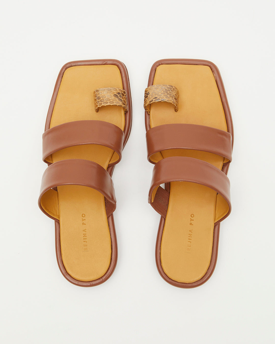 Larissa Flat Sandal 10mm Leather Brown