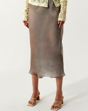 Viola Skirt Silk Chiffon Grey